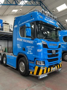 Our latest new addition to our fleet – The V8 R660 A2x2na Scania STGO Tractor. 